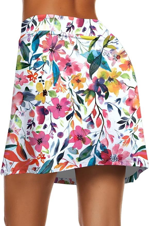 Ekouaer Women's Active Performance Skort Lightweight Skirt for Golf Tennis | Built-in Shorts, A Line, High Waisted, Tummy Control, Pickleball, Running, Workout, Sports, Skorts for Woman