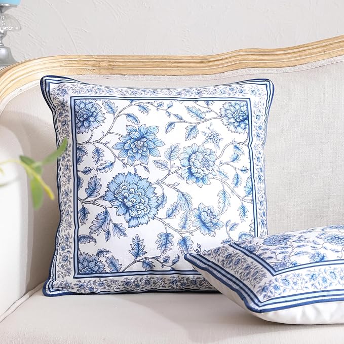 Designer Velvet Throw Pillow Cover,Set of 2,22"x22"-BlueWilow | Pillow Cover,Concealed Zipper Design,Dragonfly Pattern,Sofas,Bedroom,Living Room,Lounge Chairs,All Season Home Decor