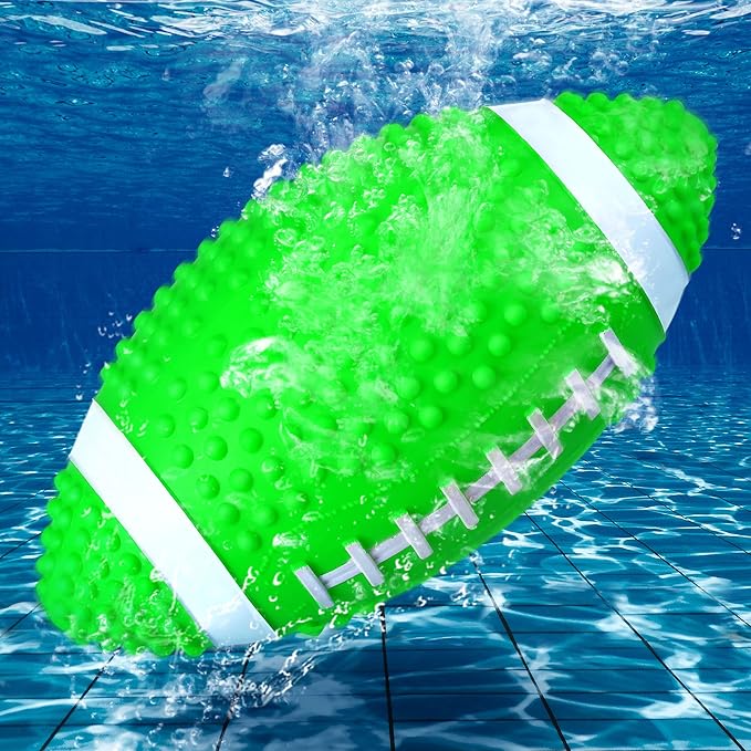 Hiboom Pool Football for Swimming Pool, Waterproof Water Football for Underwater Passing, Dribbling, Pools Toys Ball with Water Filling, Diving Games for Teens Adults(Green)