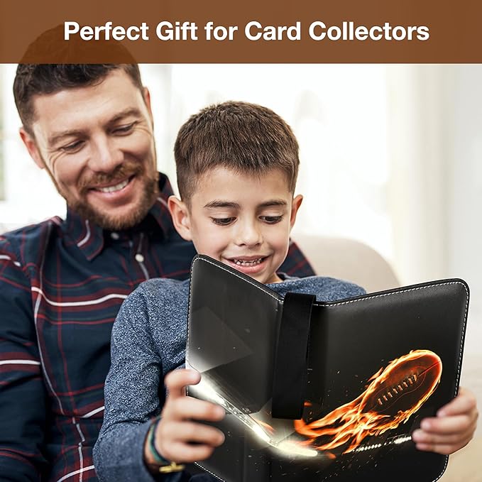 RONMONG Football Card Binder,2025-2026 Sports Trading Card with Sleeves Holder Album,440 Pockets Rugby Card Holder Sheets Display Storage Protectors for Collectors Boys and Girls Gift