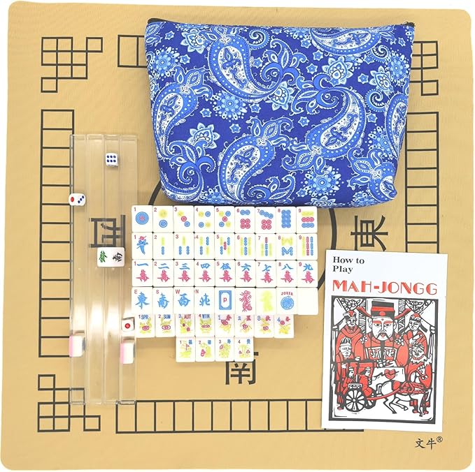 American Mini Mahjong Set 166 Mahjong Tiles 1.2-inch American Mahjong Game Pink Set Thickened Mah-Jongg Tiles Bag Mahjong Tile Set
