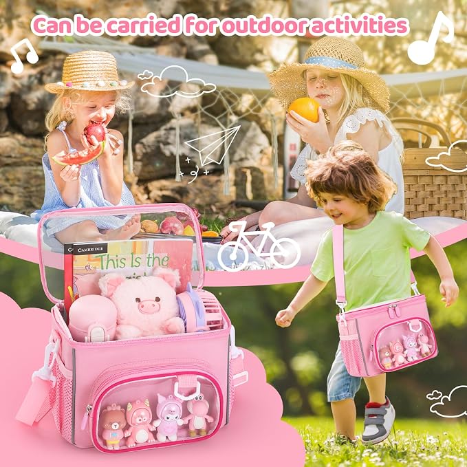 Kids Bike Basket, Front Frame Handlebar Bag for Toddler Scooter Tricycle Bicycle, Cute Small Fabric Bicycle Basket for Boys & Girls,