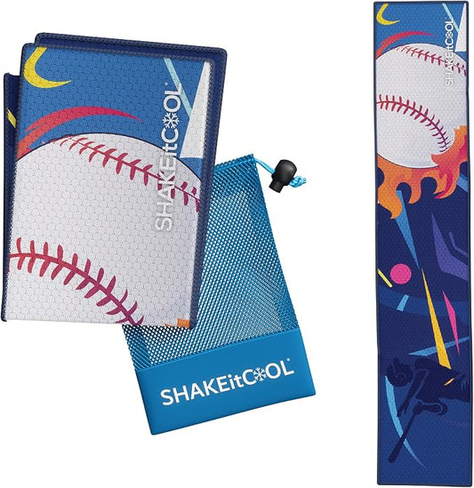 SHAKEitCOOL Original Cooling Towel – Soft, Lightweight, Heat Relief – Perfect for Biking, Running, Yoga, Gym, Gardening – Grand Slam