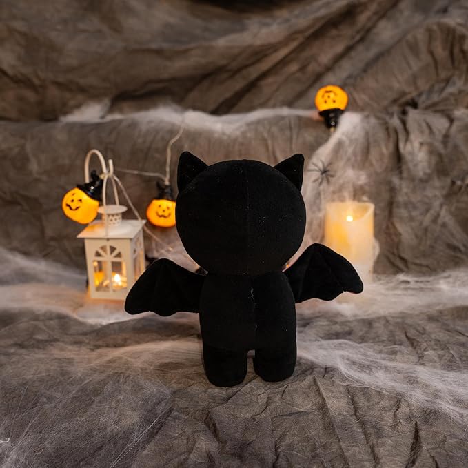 Plushland 10 Inch Halloween Plush Toys Bat, Skeleton,Ghost Spooky Stuffed Animal Stuffies Soft Trick or Treat Party Decor Stuffy for Kids Adults (Batty Buddy)
