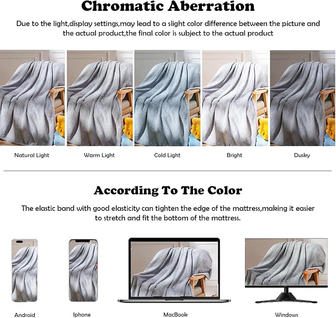 NEWCOSPLAY Fleece Leaves Pattern King Blanket, Grey, 90"x110" | Super Soft Throw Blanket, Lightweight Cozy Bed Sofa Blanket, Premium Silky Flannel Fleece, Travel Blanket for All Season Use