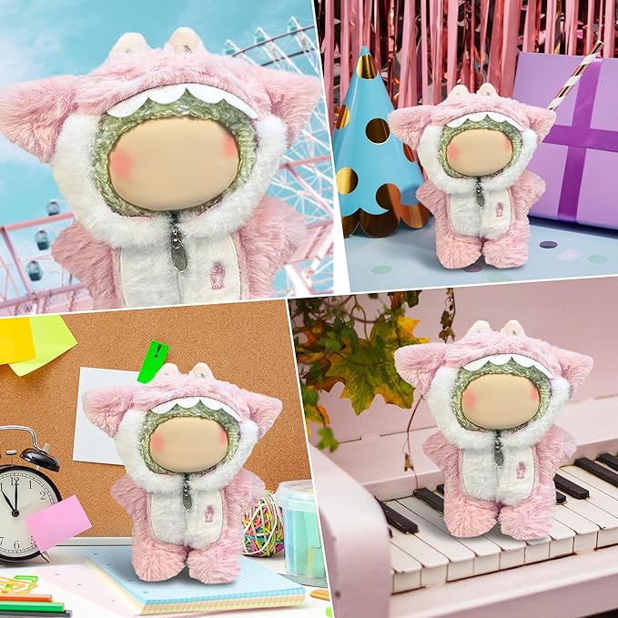 Clothes Fit for 17CM Doll, Fashion Doll Clothes Outfit Set Cute Theme Designer Toys Dress Accessories for Collector Fans Display (Pink Shark)