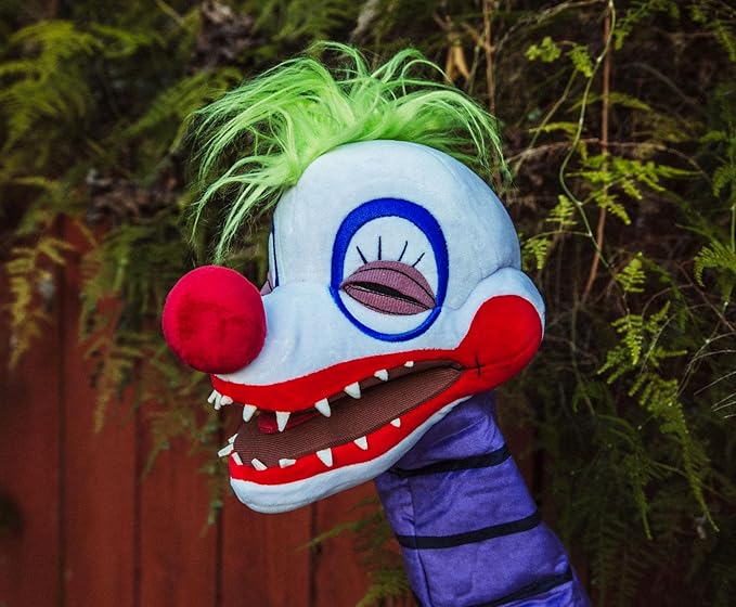 Killer Klowns from Outer Space Baby Klown Offspring 14-Inch Collector Plush Toy Hand Puppet, Large Soft Stuffed Animal | 80s Horror Movie Collectibles