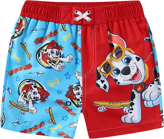 Paw Patrol Marshall Chase Rubble Boys UPF 50+ Swim Trunks Shorts Bathing Suit for Toddler and Big Kids