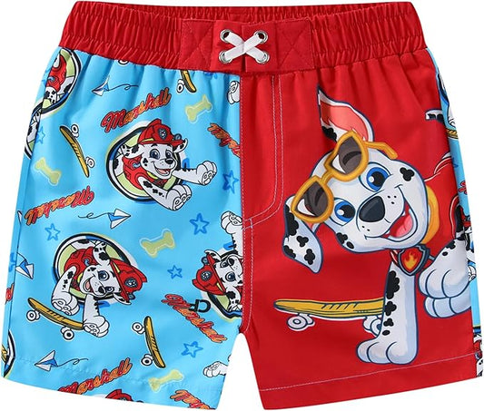 Paw Patrol Marshall Chase Rubble Boys UPF 50+ Swim Trunks Shorts Bathing Suit for Toddler and Big Kids