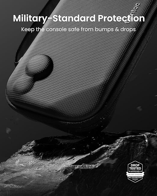 tomtoc Carrying Case Compatible with Steam Deck/OLED, Protective case, Hard Portable Travel Carrying bag for Steam Deck Console, Shockproof, Travel friendly, Black