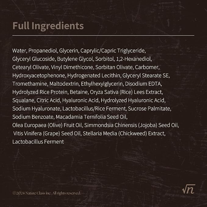 R33 Rice Face Moisturizer Korean Skincare Glass Skin Squalane Niacinamide Hyaluronic Acid Barrier Cream Night Cream Dry Sensitive Skin Fragrance Free 100ml 3.38 fl oz