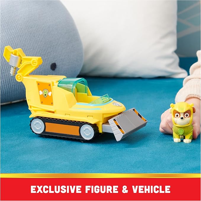Paw Patrol Aqua Pups Rubble Transforming Hammerhead Shark Vehicle with Collectible Action Figure, Kids Toys for Ages 3 and up