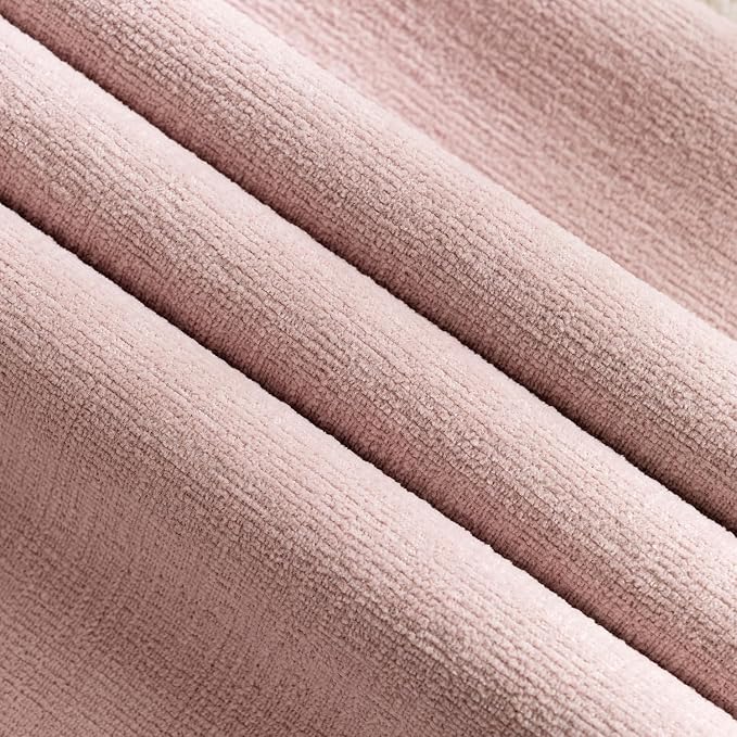 MIULEE Pink Chenille Couch Throw Pillow Covers, 20x20 | Set of 2, Valentine Cute Romantic Home Decor, Soft Farmhouse Modern Style, Decorative Pillowcases for Sofa Living Room Bed
