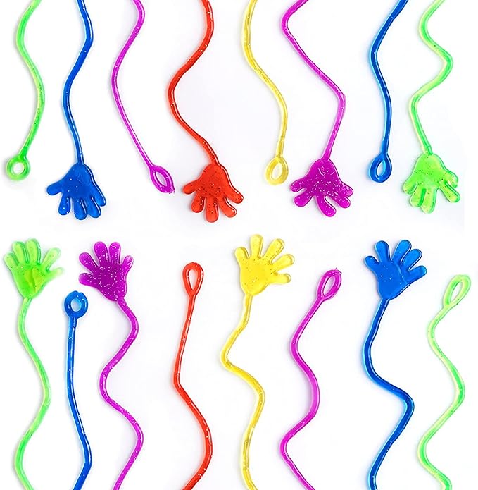 75 Pcs Bulk Sticky Hands for Kids - Mini Slappy Slap Little Small Hands Sticky Toy - Boys & Girls Goodie Bags Stuffers Party Favors for Birthday, Halloween, Treasure Box, Carnival Prizes Rewards
