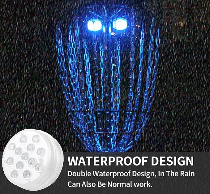LED Disc Golf Baskets Light 2-Pack with Magnetic Attachment, RF Remote Control, Waterproof, Multi Colored Adjustment Modes for Disc Golf Night Practice