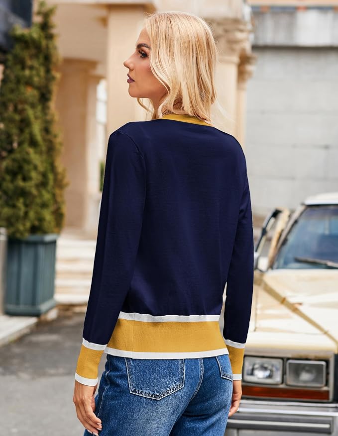 GRACE KARIN Cardigan Sweaters for Women Lightweight Long Sleeve Cropped Cardigan Summer Fall Fashion Clothing Outfits Shrug