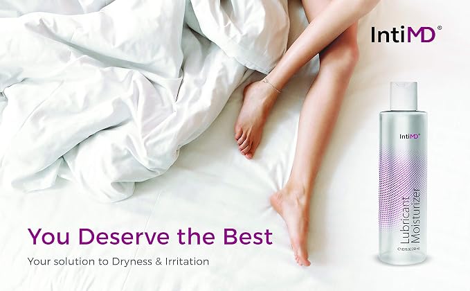 IntiMD Personal Lubricant Moisturizer Water Based Lube, FDA 510K Cleared, Long Lasting, Sensitive Skin Friendly - 8.5oz