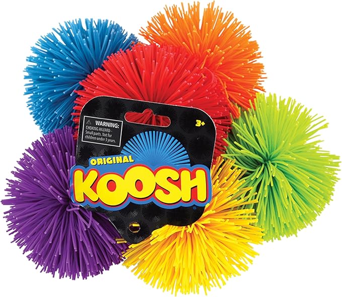 Koosh Original Classic - 3 inch Classic & Retro Toys for Ages 3 to 11, Red, Orange, Yellow, Green, Blue, Purple