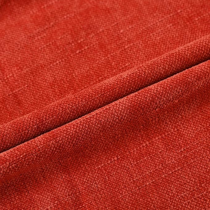 Set of 4 Soft Textured Decorative Throw Pillow Covers 18x18 Inch Cozy Farmhouse Cushion Cover Square Accent Pillow Cases for Bed Couch Sofa Living Room, Red