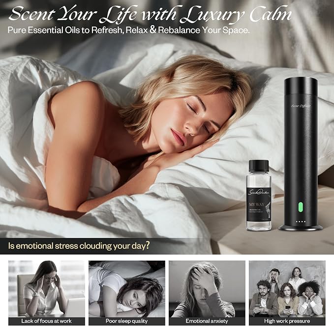 My Way Diffuser Oil - Hotel Diffuser Oil Inspired by Luxury 5-Star Hotel - Woody Notes - Comforting Cedar, Cypress, Lemon - Fragrance Oil Fits Any Diffuser, 120mL