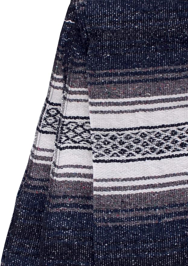 Canyon Creek Authentic Mexican Yoga Falsa Blanket (Dark Blue)