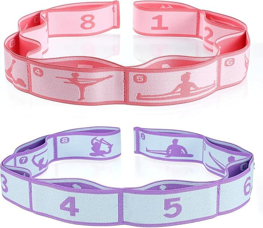 Multi-Loop Stretch Band - Yoga, Pilates, Ballet, and Physical Therapy Stretching Strap for Flexibility, Leg Stretching, and Exercise - Durable Stretching Equipment