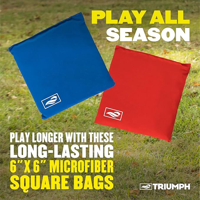 Triumph Sports USA Classic Cornhole Bags - Includes Eight 12.5oz Cornhole Bags and Carry Tub