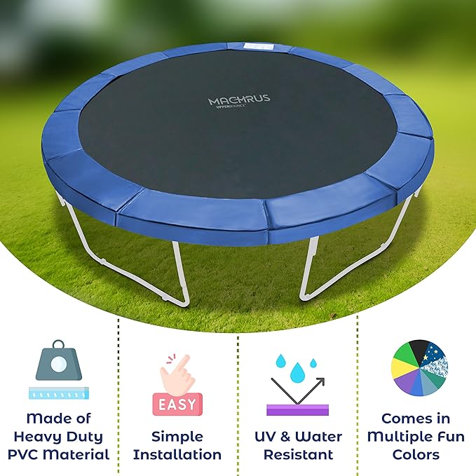 Machrus Upper Bounce Round Trampoline Replacement Safety Pad Spring Cover, Protective Accessories