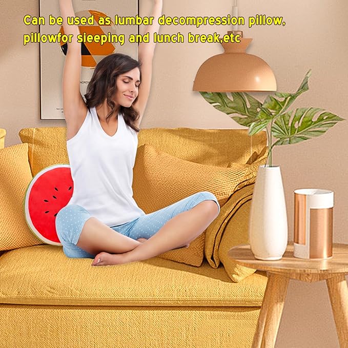 CHELEI2019 11.8" Watermelon Pillow Plush Cute Stuffed Fruit Cushion Hug Toy Gift for Kids