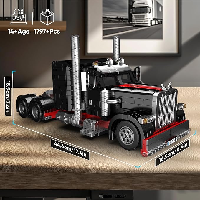 Mould King 10037 Heavy-Duty Tow Truck Building Toy Set, MOC Road Trailers Building Toys, Technology Wreckers Toy for Adult 14+ (1,797 Pieces)