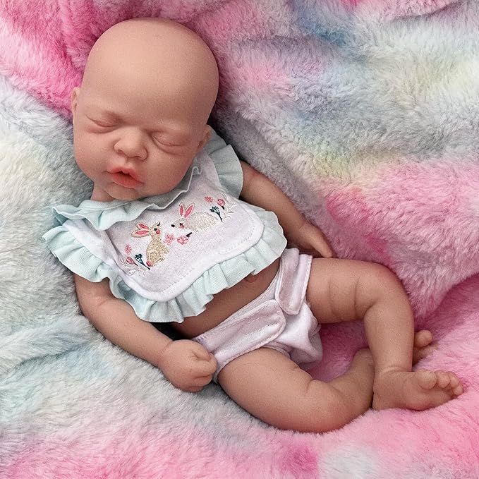 Mire & Mire Reborn Baby Dolls 12" Boy Micro Preemie Full Body Silicone Baby Doll Realistic-Newborn Baby Dolls That Look Real Sleeping Baby Doll -3