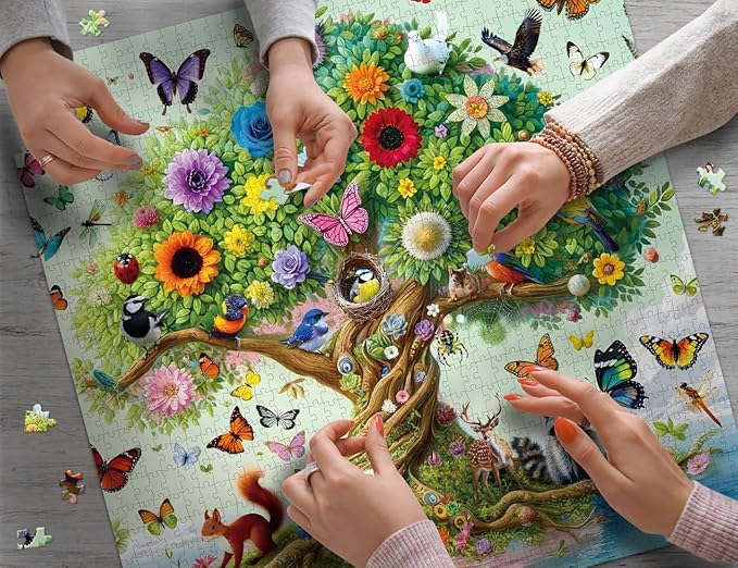1000 Pieces Jigsaw Puzzles for Adults and Teens and Family Happy Game Time Animal Cute Funny Puzzle (Magic Island)