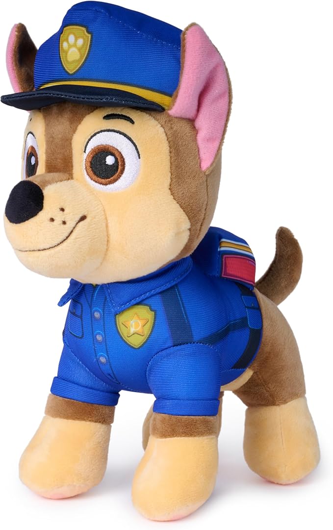 Paw Patrol: Search and Rescue Chase, Plush Toy with Flashlight Accessory, Preschool Toys, Kids Toys for Boys & Girls, Ages 3 and Up, 10”