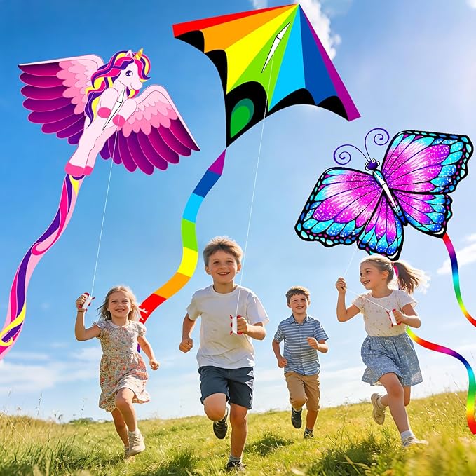 Easy to Fly Kites for Kids & Adults,Butterfly Delta Kites with String & Hand for Beach,Park,Outdoor Toys Birthday Gifts for Boys Girls Ages 4 5 6 7 8-12 Years Old