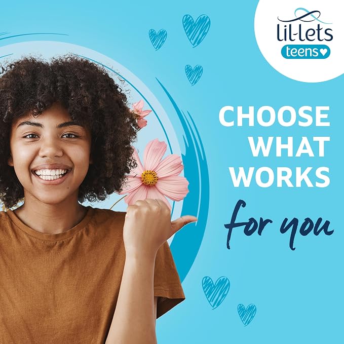 Lil-Lets Teens Day Pads with Wings - 70 Count Period Pads - Thin, Super Absorbent Sanitary Napkins, Soft & Breathable, Fragrance-Free - First Periods, Light to Medium Days *Packaging May Vary*