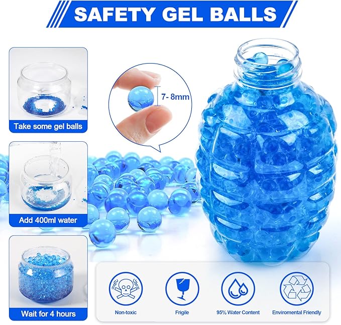 Anstoy Gel Ball Blaster, Splat Gun Toy Automatic Activities-Shooting Team Game, Christmas, Halloween, Birthday Gifts for Ages 14+ (Green)