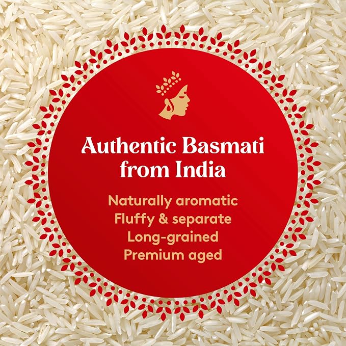 Royal Basmati Rice - Authentic Long Grain White Basmati Rice - 15 lb Bag | Perfect for Biryanis, Pilafs & Curries - Cook in Microwave or on Stove Top