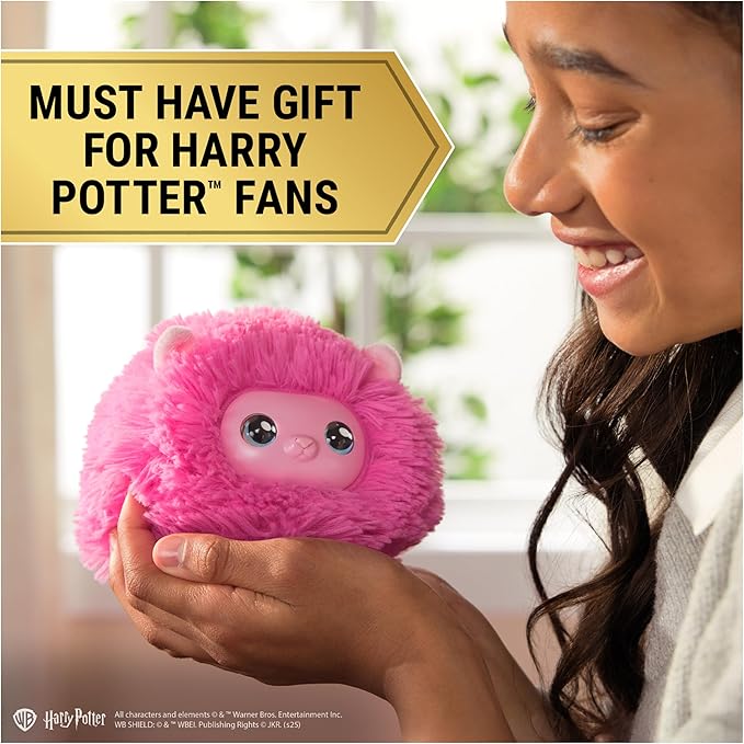 Wizarding World Harry Potter, Interactive Pygmy Puff Plush Toy Pet with Over 35 Sounds & Reactions, Kids Toys, Accessory for Halloween Costumes for Girls & Boys