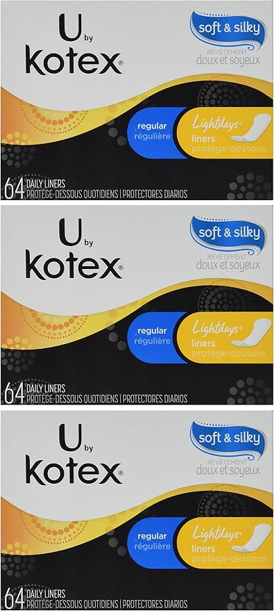 KOTEX Lightdays Liners, Regular, 192 Count