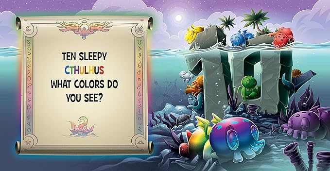 C is for Cthulhu Counting, Colors & Cthulhu Board Book & Rainbow Plush Bundle (Standard Plush, 12 inches)