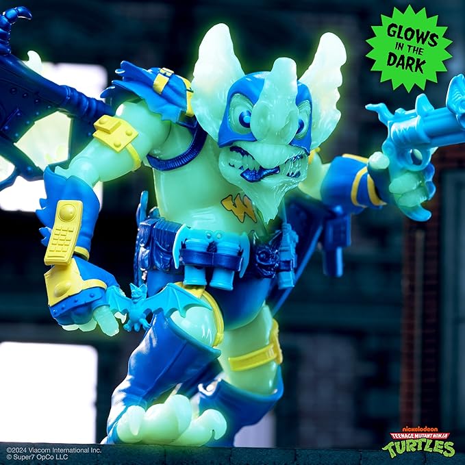 Super7 ULTIMATES! Teenage Mutant Ninja Turtles Wingnut & Screwloose (Glow in The Dark) - 7" TMNT Action Figure with Accessories Classic Cartoon Collectibles