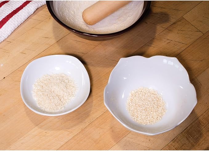 Helen's Asian Kitchen Classic Suribachi Set, Japanese Ceramic Mortar Bowl and Wooden Pestle for Grinding Sesame Seeds, Herbs, and Spices