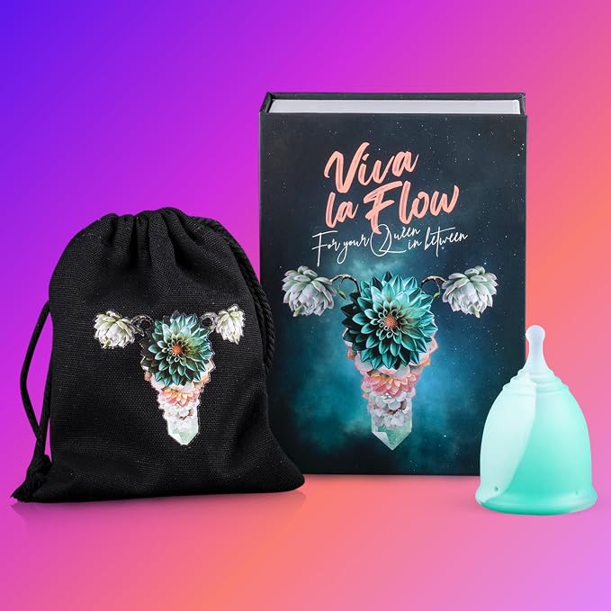 Reusable Menstrual Cup -100% Medical Grade Silicone - No Metals or Toxins - Soft & Comfortable Period Care - Leak Free - 10 Hours of Protection -Size A-Rose Rage
