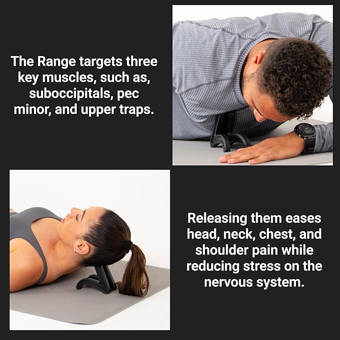 Aletha Health The Range | Deep Tissue Muscle Release Tool for Neck & Shoulders | Upper Body Massager | Headache, Neck, Shoulder Pain Relief | Suboccipitals, PEC Minor, Upper Trap | Posture & Mobility