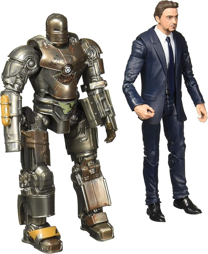 Marvel Studios Legends Series Hasbro Tony Stark & Iron Man Mark 1 2-Pack Action Figures.