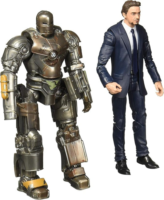 Marvel Studios Legends Series Hasbro Tony Stark & Iron Man Mark 1 2-Pack Action Figures.