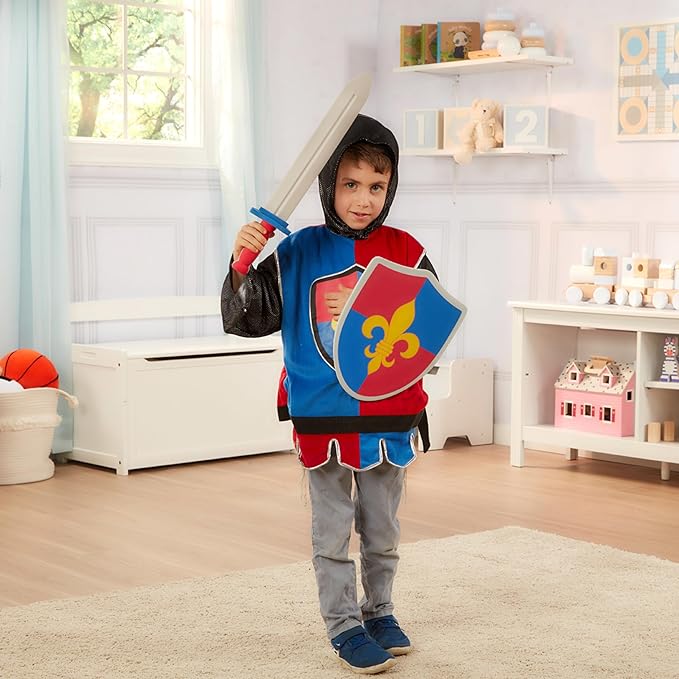 Melissa & Doug Knight Role Play Costume Dress-Up Set (4 pcs)