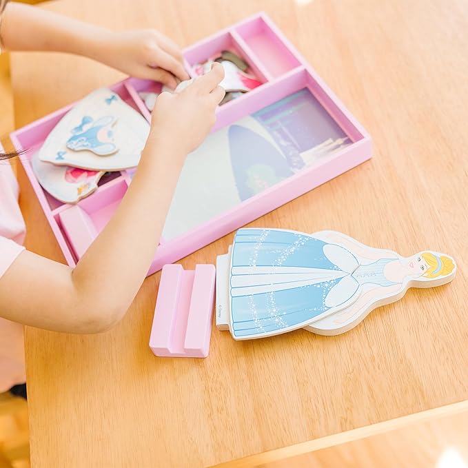 Melissa & Doug Disney Cinderella Magnetic Dress-Up Wooden Doll Pretend Play Set (30+ pcs)