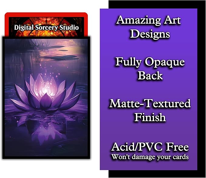 Card Sleeves – Perfect Fit for TCG, MTG, Giada Font of Hope & Angel Commander Decks - Premium Standard Card Sleeves for Magic The Gathering (Forbidden Lotus)