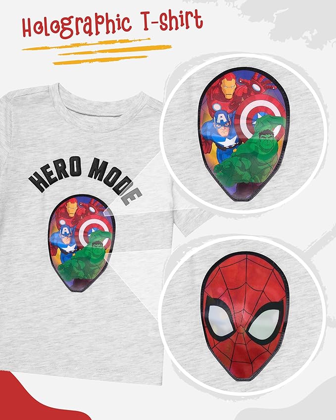Marvel Boys' Spiderman S/S Lenticular Shor